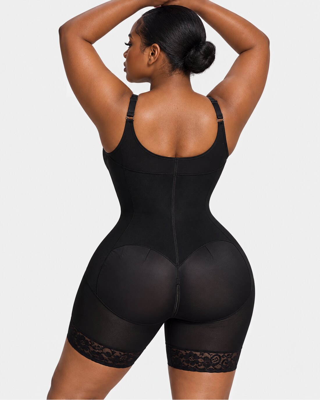 Faja Bodysuit — Black, back view