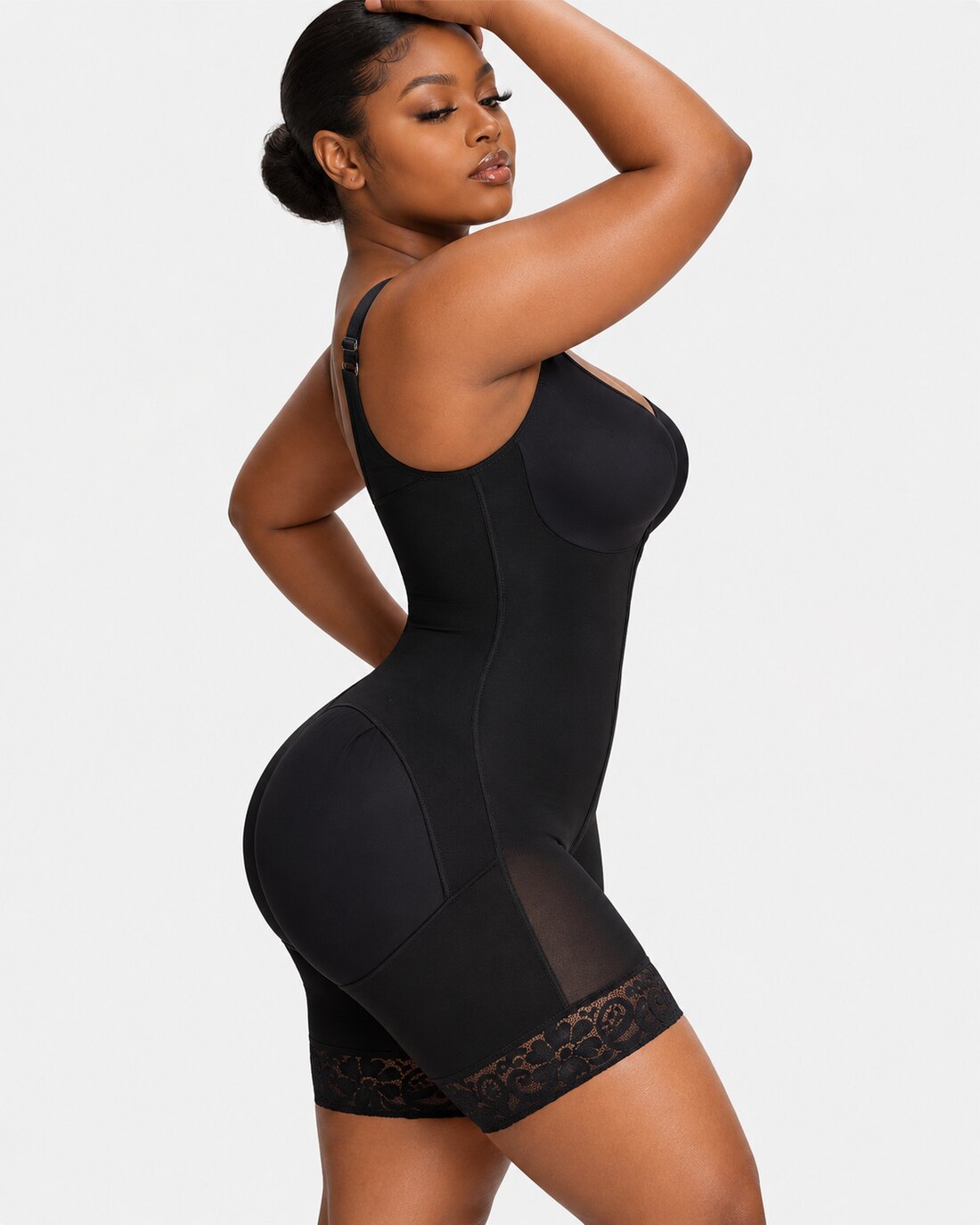 Faja Bodysuit — Black, side view