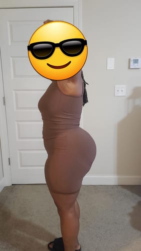 Customer wearing the Faja Bodysuit