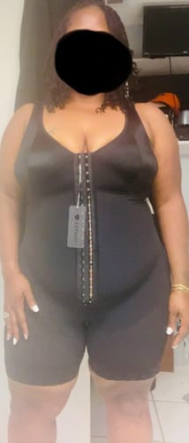 Customer wearing the Faja Bodysuit